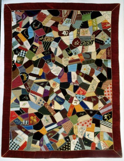 Crazy Quilt with the Inscription 